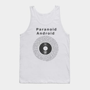 Paranoid Android / Song Lyrics Vinyl Style Tank Top